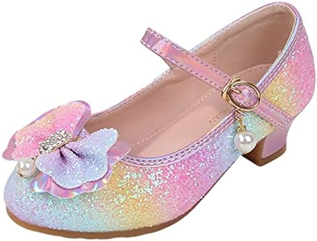 נעלי ילדים אופנה נעלי נסיכה שטוחות נעלי קשת פרל ילדים נעלי עור קטנות בולטות פעוטות פעוטות על נעליים