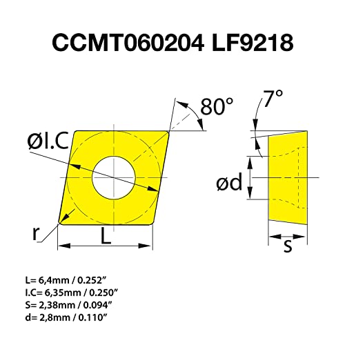 1PC S12M -SCLCR06 מחזיק כלים מחרטה למפנה פנימי + 10 יחידות CCMT060204 LF9218 תוספת מפנה לפלדה,