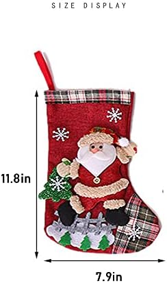 Gfhh 4 pcs גרב חג המולד שק שקית מתנה שקית סוכריות סנטה איילים גרבי מתנה גרבי עץ חג המולד קישוטי עץ חג
