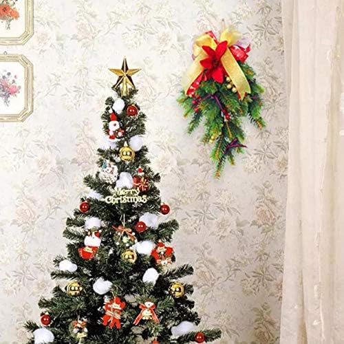 Ganfanren הפוך עץ חג המולד עץ אורן דקורטיבי עץ מחט חג המולד קולב דלת בעבודת יד לקול דלת הכניסה חלון