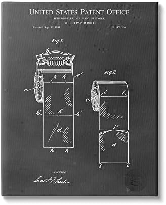 תעשיות סטופל שחור נייר טואלט תרשים אמבטיה מתאר מתאר תכנית, עיצוב מאת קארל הרונק