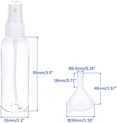 M Meterxity 3 ב 1 מתקן בקבוקי משאבת פלסטיק ברור - קרם שמפו מכולות ריסוס ריקות עם משפך חלים על נסיעה