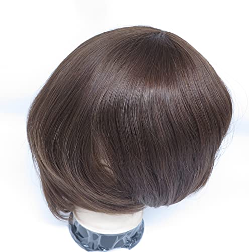 סופר טבעי גברים של שיער החלפת יחידה משיי שיער פאה אמיתי שיער טבעי הזרקת פולי עור טבעי ישר נוכריות