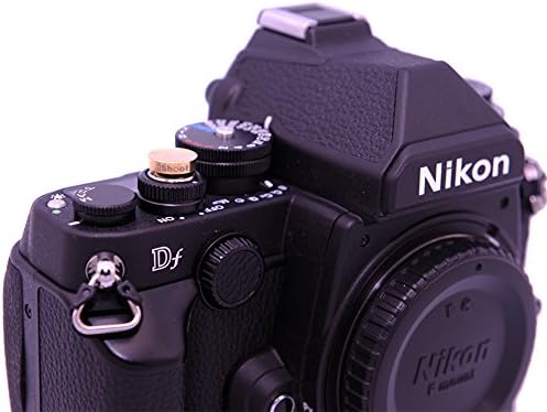 כפתור תריס שחרור מצלמת נחושת זהב מעודן קעור עבור Nikon DF FM2 fuji fujifilm X100 X100S X100T, X30 X20