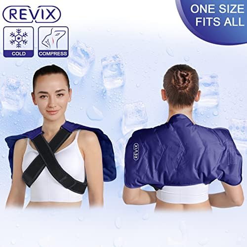Revix חבילת קרח גדולה להקלה על כאבי גב, חבילות קרות לפציעות כתף, ירך, רגל, קרח עוטפות טיפול דחוס קרה לחלק את עצב