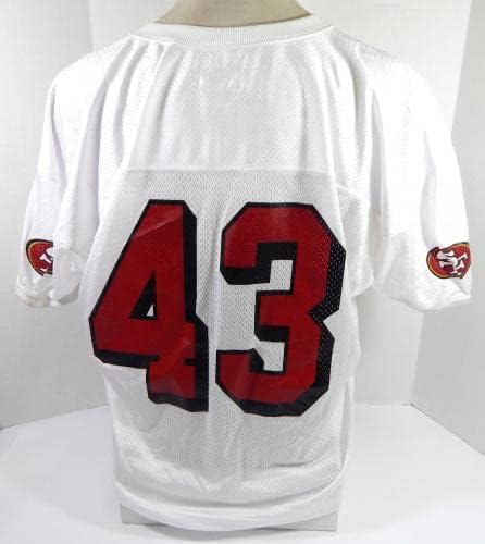 2002 סן פרנסיסקו 49ers Duane Hawthorne 43 משחק הונפק לבנה פרה ג'רזי 2 1 - משחק NFL לא חתום משומש