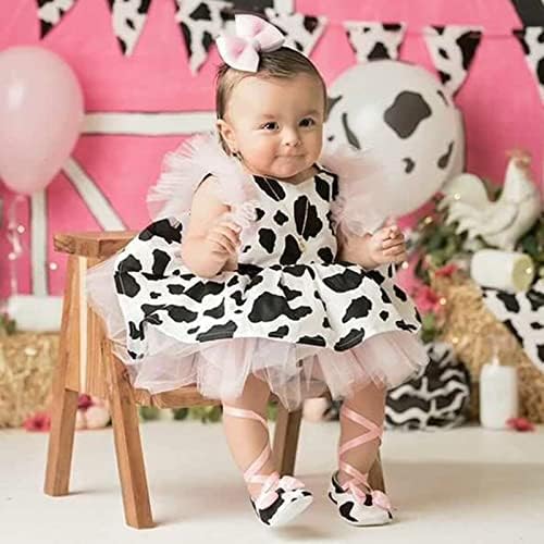 12 עד 18 חודשים בגדי ילדות פעוטות תינוקות רומפר שמלת פרה הדפס פרה