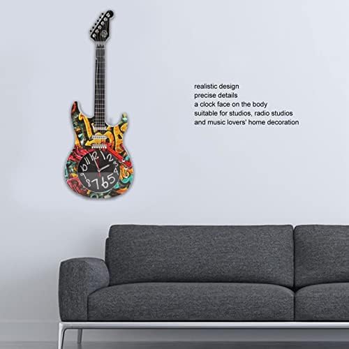 בית גיטרה קיר שעון, סימולציה גיטרה קיר שעון אקראי צבע סוללה מופעל עבור בית לשולחן עבודה