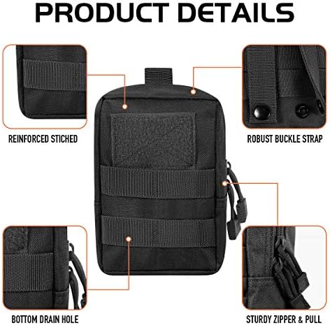 Gogoku 3-Pack Combo Combo Combo Cabute Botther Holder Tactical Molle Paches Utility Compact Compatic