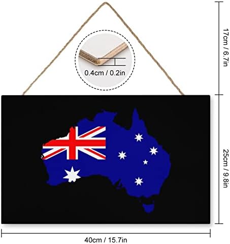 מפת דגל אוסטרליה רשימת דלת עץ