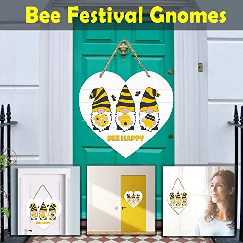 דלת הכניסה שלט ברוך הבא פסטיבל דבורים שמח בצורת לב יציר