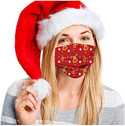 מבוגרים מסיכת פנים לחג המולד חד פעמית עם עיצובים 50 יחידות מסכת נייר חמודה חג המולד מודפס לגבר נשים להגנה