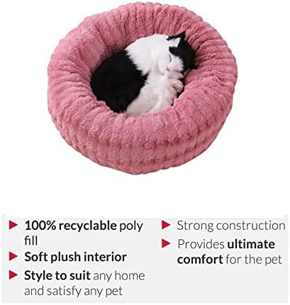 מיטת שינה עגולה קטיפה 1 - מיטת כלב סופגנייה - בית מיטת כרית מחצלת לכלב קטן ובינוני אספקת חיות מחמד עיצוב הבית