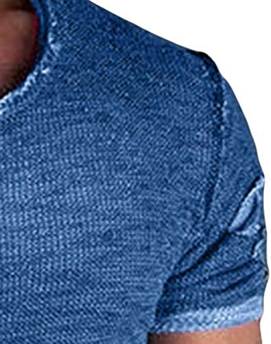 חולצת טריקו לשריר גברים קפלים שרוול ראגלן פיתוח גוף פיתוח כושר טי טי חור חור שרוול קצר חולצות