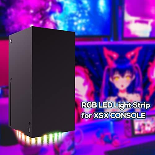 אור LED לסדרת Xbox X, RGB אור רצועת DIY קישוט DIY עבור קונסולת Xbox Series X עם 5050 אורות LED אורות גמישים רצועות