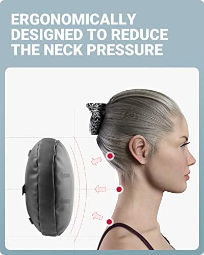 Basenor Tesla כרית ראש כרית כרית צוואר נוחה תמיכה בכרית תמיכה בכרית תלת-חלקית רצועה מתכווננת