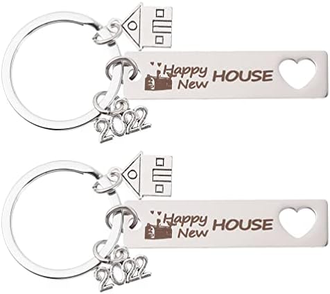 גברים ארנקים גברים ארנקים זוגות מחזיק מפתחות 2 יחידות מחזיקי מפתחות בית חדש שמח מחזיקי מפתחות נירוסטה