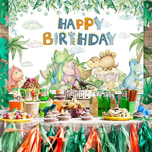 ג 'יומסי פוליאסטר 5 על 3 רגל דינוזאור חמוד קטן ספארי ג' ונגל רקע לתינוק ילדים קישוטים למסיבת יום הולדת שמח