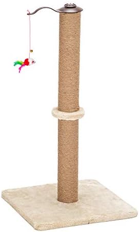 26& 34; מגדל מחזיק טיפוס חתול, 360 חתול מסתובב מגרד סיסל פוסט מגדל טיפוס עץ ריהוט בידור לחיות מחמד בז '