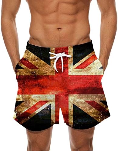 מכנסיים אתלטיים של גברים מקצרים גברים 3D תלת מימד דפוס דיגיטלי אבזם אבזם מכנסי דש קצרים לגזעי שחייה