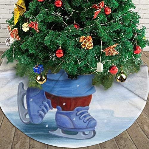 Lveshop חג שמח דוב מקסים חצאית עץ חג המולד יוקרה עגול מקורה מחצלת חיצונית כפרי חג המולד עץ עץ קישוטי חג