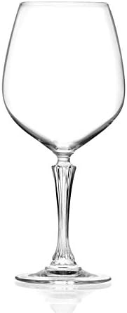 גביע, זכוכית קריסטל יין אדום, כוס מים, גביע בורדו גדול, כוסות נבעו, סט של 6 גביעים, 27 עוז. קלאסי ברור עם תוכנן