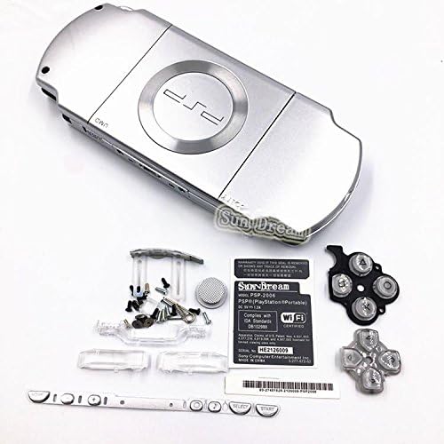 החלפה חדשה Sony PSP 2000 קונסולה מלאה של מעטפת דיור עם ערכת כפתורים - כסף