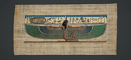 מצרי עתיק בעבודת יד פפירוס ציור קיר קישוט לאמנות, MAAT או MAYET