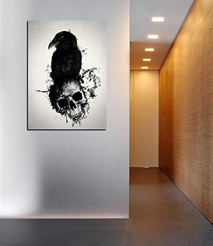 CORTESI HOME RAWEN ו- COLL COLL COLL ART, 12 ב -1 x 16 in, שחור