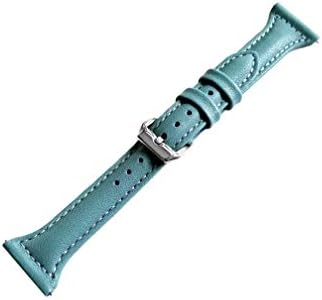 ניקסטון בצבע כחול בהיר רצועה דקה תואמת ל- Huawei Watch GT 2 ו- GT 46 ממ שעון חכם צמיד רצועת עור רכה אלגנטית