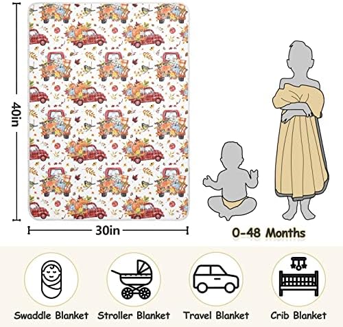 משאית דלעת של Cataku Fall שמיכה לתינוקות לבנים בנות שמיכות פעוטות כותנה מיטה זורקת שמיכת תינוק רכה