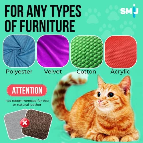 חתול שריטה ריהוט מגן - פרימיום ספה מגן לחתולים-קל לשימוש חתול דוחה עבור ספה, שטיח, דלת-בטוח ומאובטח אנטי