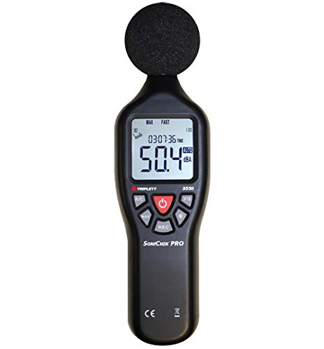 Triplett 3550 Sonichek Pro Professional Decibel Sound Demeet Meter - מדידה משוקללת A/C נכתב 30