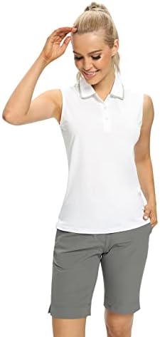 חולצות פולו לנשים גופיות טניס גולף ללא שרוולים UPF 50+ קל משקל