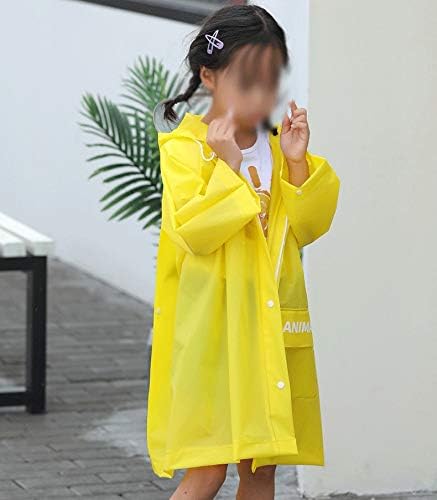 MMAXZ ילדים חמודים מעיל גשם גשם אטום -גשם בגשם פונצ'ו פונצ'ו מעיל גשם עם מיקום תרמיל