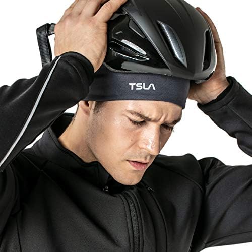 TSLA גברים ונשים כובע גולגולת צמרת תרמית, סקי חורף רכיבה על אופניים תחת אניה קסדה, כובע כפה רץ
