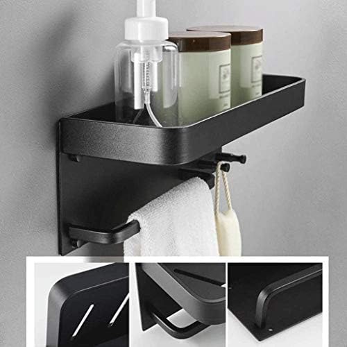 מדף אמבטיה של UXZDX, מארגן אמבטיה של מדף אמבטיה אלומיניום חלל עם קיר מגבת קיר רכוב מקלחת מתלה מקלחת