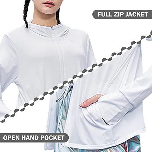 Zando upf 50+ ז'קט קל משקל רוכסן חולצות הגנת שמש מהירות הגנת UV יבש בגדי שרוול ארוך חולצה