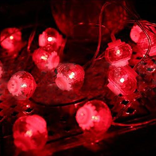 Dreamworth Red Lanters Furesing Stwing, 10ft/3M 20 LED פנסים אורות מיתר סוללה סוללה פיות המופעלות אורות מיתרים
