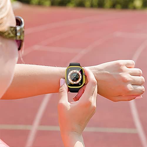 מגן מסך למארז Apple Watch Ultra 49 ממ, HD מגן מסך דק במיוחד TPU מסביב לכסות הגנה כוללת עבור Apple Watch