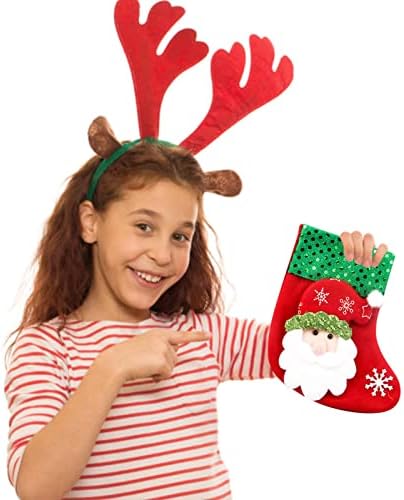 ממתקי חג המולד שקית חג המולד גרבי גרביים תיק מתנה שקית קישוט קטן קישוט קישוט מלאכת קישוט חוט חוט זר