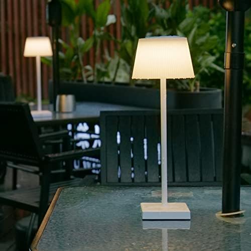 מנורת שולחן סוללה עם עמעום ללא מדרגות מגע של 3 צבעים, עיצוב מודרני אלחוטי גבוה נייד ואווירה נטענת מנורות שולחן