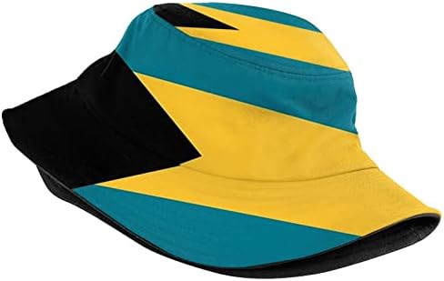 כובעי דלי דגל של איי בהאמה חמודים כובעי אופנה כובע שמש אריזת כובע דייג בבהמי חיצוני לנשים ולגברים
