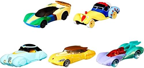 גלגלים חמים דיסני הנסיכה אופי מכונית 5 חבילות, 5 מכוניות צעצוע ב 1: 64 סולם: מולאן, שלג לבן, בל, יסמין ואריאל