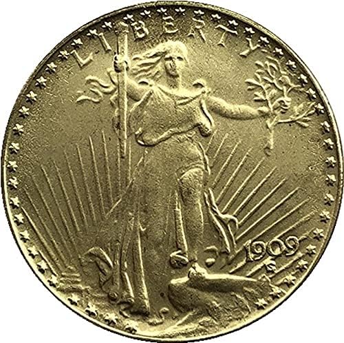 עדה מטבע מבוזר מטבע מבוזר האהוב מטבע 1909 אמריקאי חירות נשר זהב-מצופה קשה מטבע עותק מטבע הנצחה