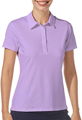 חולצות פולו גולף גולף נשים פופולוגיות לחות קלת משקל פיתול חולצת שרוול קצר יבש מהיר UPF 50+ חולצת