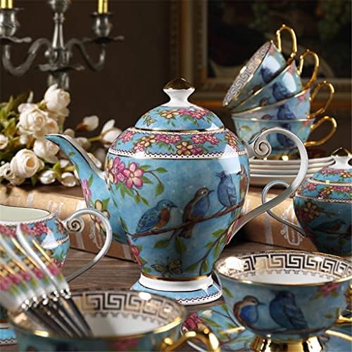 GRETD פנטזיה כחולה בסגנון פסטורלי עצם סין קפה סט תה תה סט תה בסגנון אירופאי פנום פן כוס תה אחר הצהריים