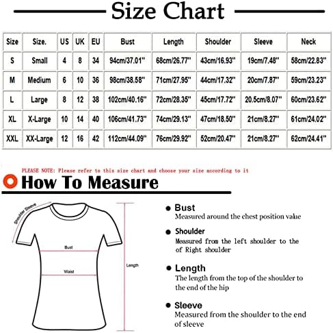 חולצת טריקו להדפסה גרפית פטריוטית לנשים צוואר עגול צוואר שרוול קצר 2023 חולצות קיץ אופנתיות