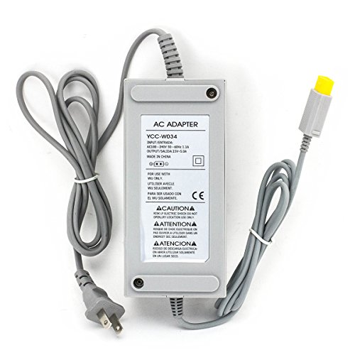 Dumvoinac 100-240V מתאם מטען אספקת חשמל 15V 5A עם חוט עבור Nintendo Wii U