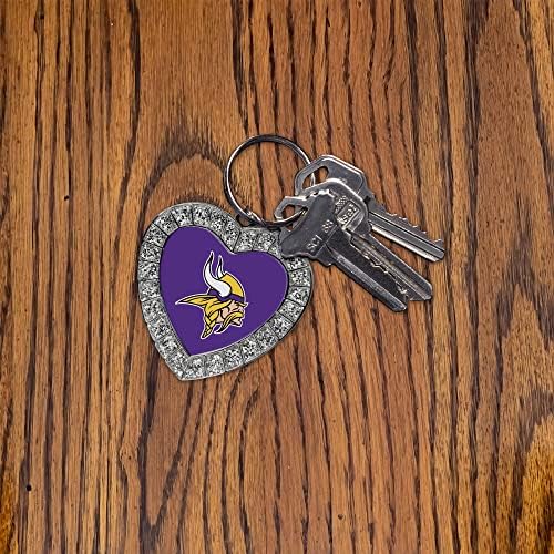ריקו תעשיות יוניסקס-למבוגרים מתכת ריינסטון לב מחזיק מפתחות